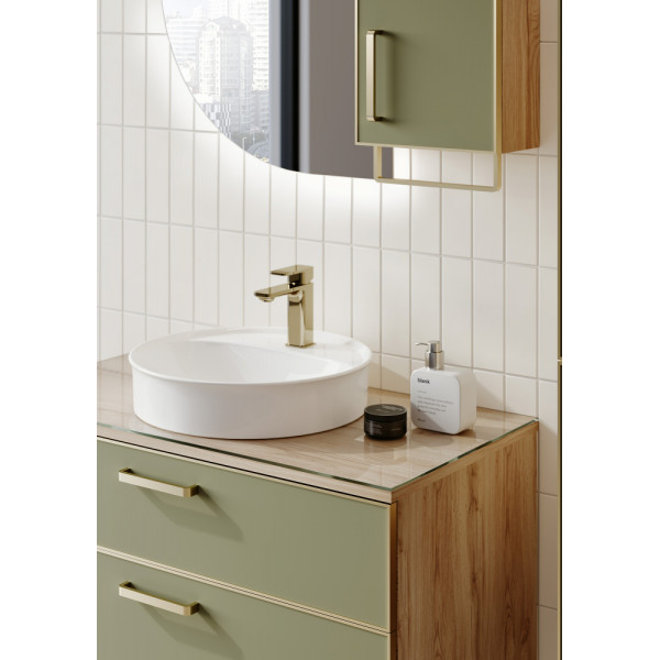 Тумба подвесная Orka Salerno 760x500x520 зеленый матовый, светлое дерево (3008779) Тумба подвесная Orka Salerno 760x500x520 зеленый матовый, светлое дерево (3008779)