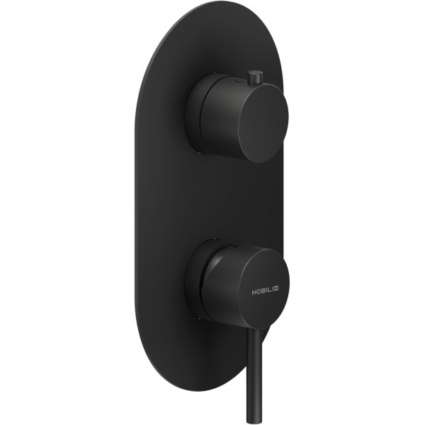 Смеситель для ванны и душа Nobili Live черный (WE81102/TBM)