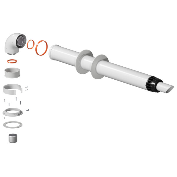 Комплект дымохода Okseler коаксиальный D60/100 антилёд L=1220 мм (oks00060)