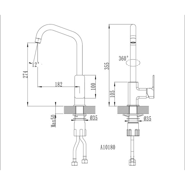 Смеситель для кухни Iddis Brick (BRISBL0i05) Смеситель для кухни Iddis Brick (BRISBL0i05)