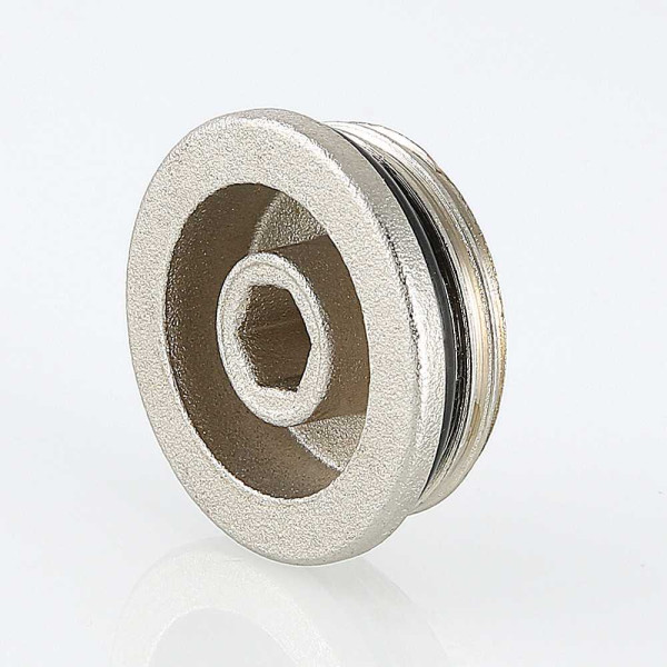 Заглушка для коллектора Valtec 1"НР никель (VT.0600.0.06) Заглушка для коллектора Valtec 1"НР никель (VT.0600.0.06)