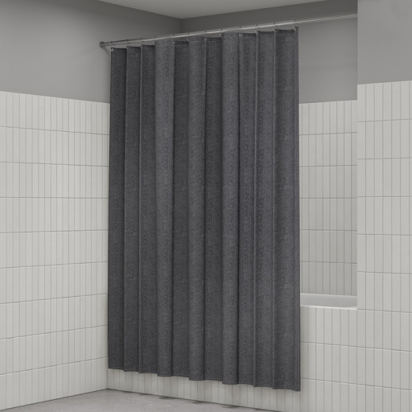 Шторка для ванн текстильная Iddis D?cor 180x200 серая (DL03P18i11)