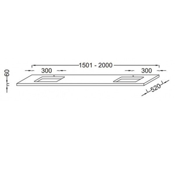 Столешница Jacob Delafon Parallel x60x520 белый глянец (EB55-2000-N18)