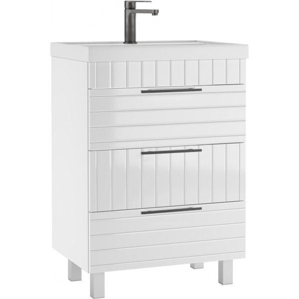 Тумба напольная Bazis 60 Topaz с тремя ящиками В3 Домино (DT6401T)