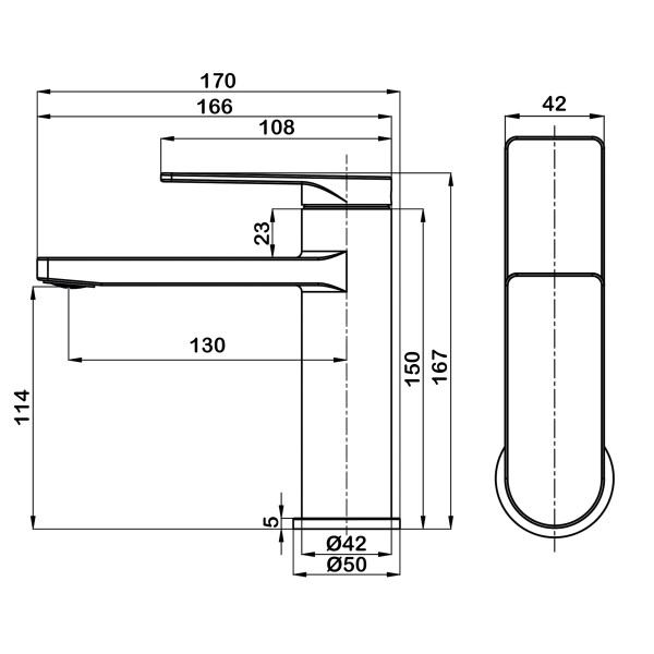 Смеситель для раковины Swedbe Velo хром (2410) Смеситель для раковины Swedbe Velo хром (2410)