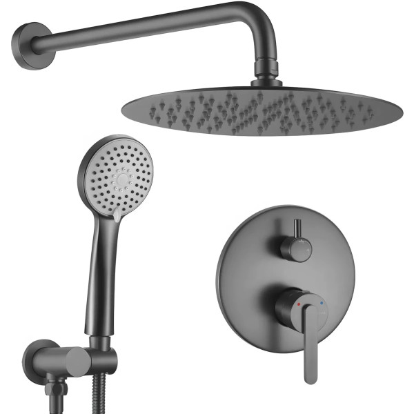 Душевая система Rea Ontario + Box Titanium (REA-P5504) Душевая система Rea Ontario + Box Titanium (REA-P5504)