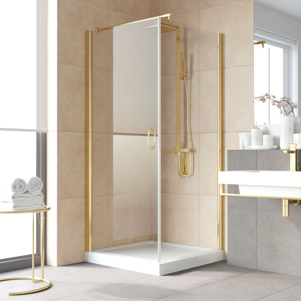 Душевой уголок Vegas Glass 80х90 EP-Fis 80х90 09 01 L стекло прозрачное