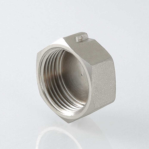 Заглушка 3/4"В с отверстием для пломбировки Valtec (никель) (VTr.603.N.0005)