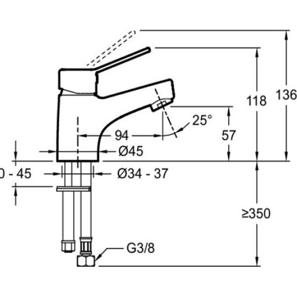 Смеситель для раковины Jacob Delafon EO хром (E24158RU-CP)