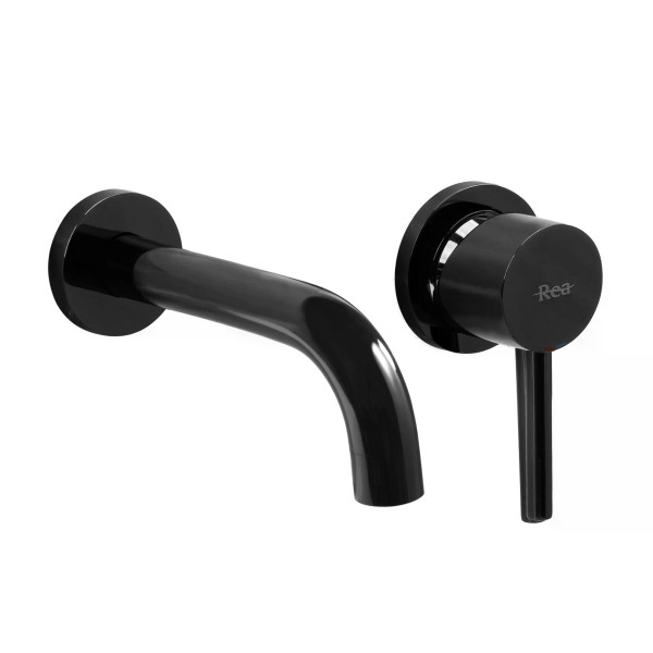 Смеситель для раковины Rea Lungo long черный металлик (REA-B4421)
