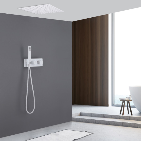 Душевая система Abber Daheim  белый матовый (AF8255W)