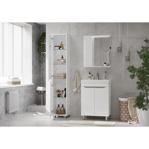 Тумба напольная Volna Lake 695x800 белая (tnLAKE70.2D-01) Тумба напольная Volna Lake 695x800 белая (tnLAKE70.2D-01)