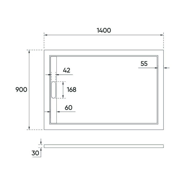 Душевой поддон Veconi TZ07 140x90 (TZ07-14090PR-01-19C3)