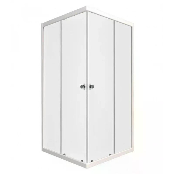 Душевой уголок Triton Вельвет 90x90  стекло матовое, профиль белый (DK362)