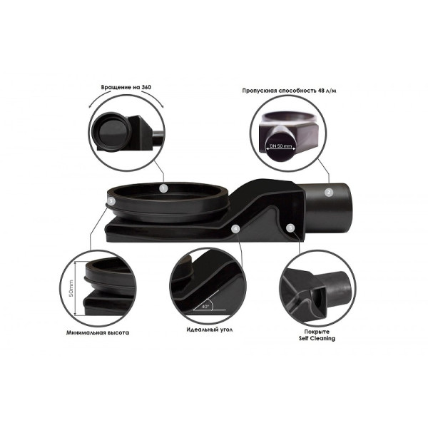 Душевой лоток Pestan Bettoserb Net Line 550 хром (13702516)