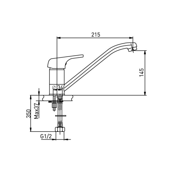Смеситель для кухни Osgard Reiner хром (28074) Смеситель для кухни Osgard Reiner хром (28074)