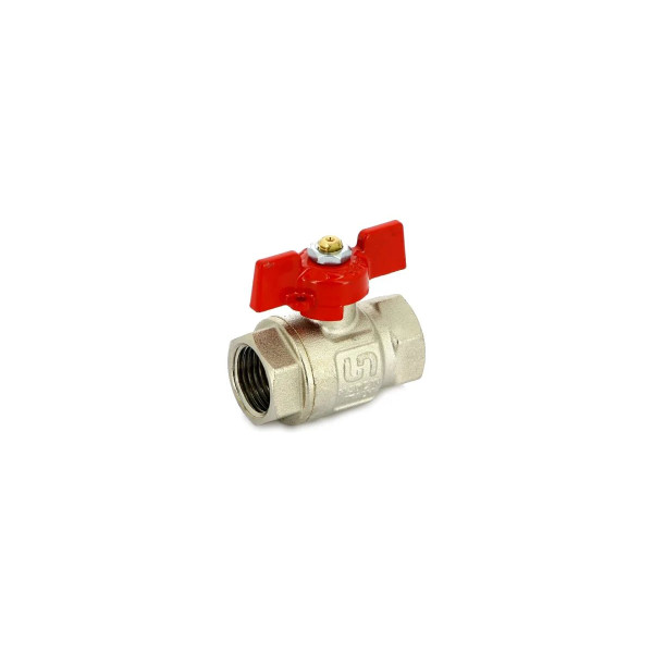 Кран 1 1/4" ВВ шаровый Uni-Fitt Etalon (ГОСТ, красная бабочка) 110T5000 Кран 1 1/4" ВВ шаровый Uni-Fitt Etalon (ГОСТ, красная бабочка) 110T5000