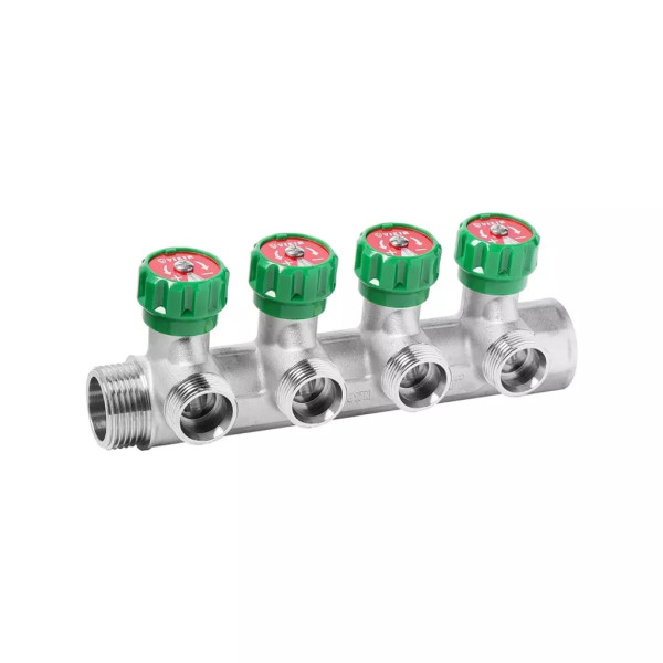 Коллектор 4 отв. регулируемый 1"*3/4(18) евроконус Vieir (никель) (VR526-4) Коллектор 4 отв. регулируемый 1"*3/4(18) евроконус Vieir (никель) (VR526-4)