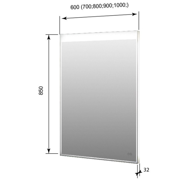 Зеркало с подсветкой Aquanet Палермо 100x85 (00249354) Зеркало с подсветкой Aquanet Палермо 100x85 (00249354)