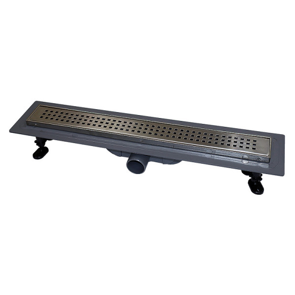 Душевой лоток горизонтальный Azario 900 выход 40 Cube хром