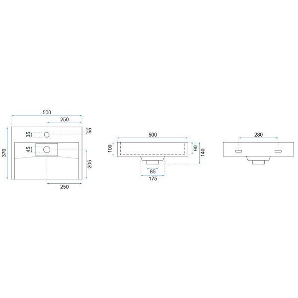 Раковина накладная Rea Goya 50x37 белый (REA-U8900) Раковина накладная Rea Goya 50x37 белый (REA-U8900)