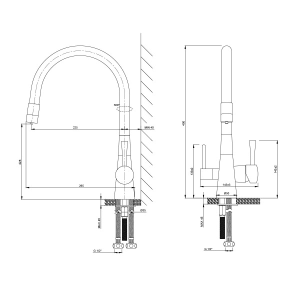 Смеситель для кухни Lemark с фильтром для питьевой воды Comfort+Optima хром (LM3075C086)