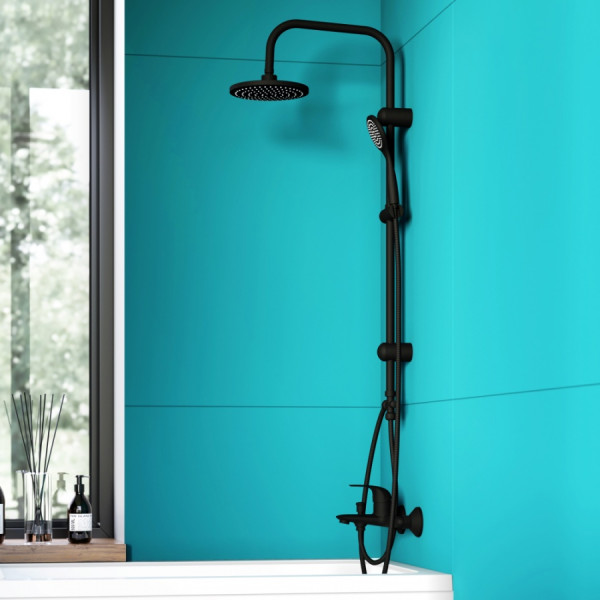 Душевой гарнитур Dorff Comfort с душевым набором черный (D0708000BL)