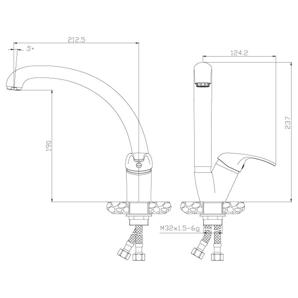 Смеситель для кухни Rossinka Y35-23U (Y35-23U)
