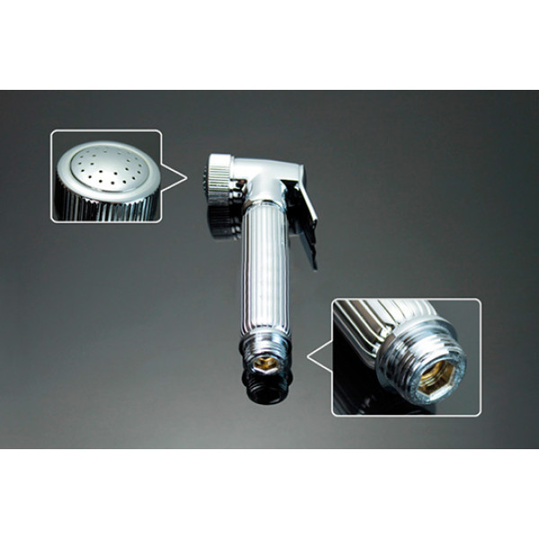 Гигиеническая лейка Potato в комплекте с настенным держателем, сместителем и шлангом (Р430)