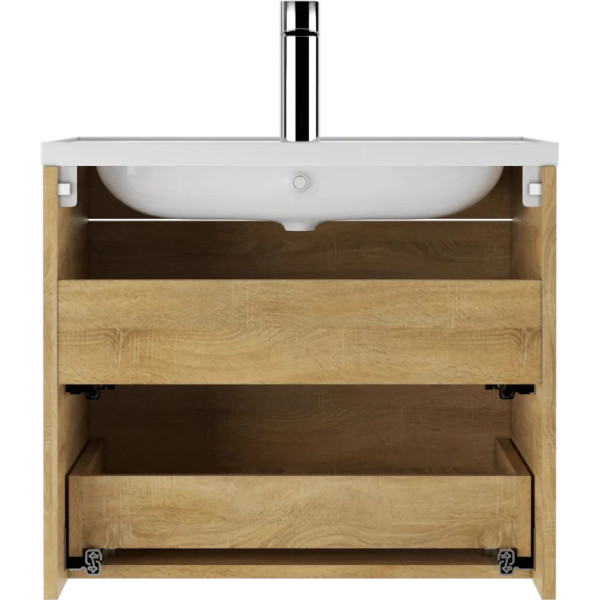 Тумба подвесная под умывальник Absolute 60 Polli с двумя ящиками В2 Домино (DP6301T)