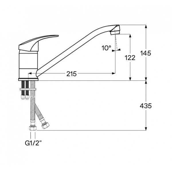 Смеситель для кухни Santek Мавис хром (WH5A40011C001)