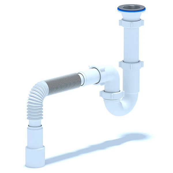 Сифон 40 мм. трубный АНИ с выпуском 1 1/2"*70 мм., с гибкой трубой 40*40/50 АНИ пласт (D0115) Сифон 40 мм. трубный АНИ с выпуском 1 1/2"*70 мм., с гибкой трубой 40*40/50 АНИ пласт (D0115)