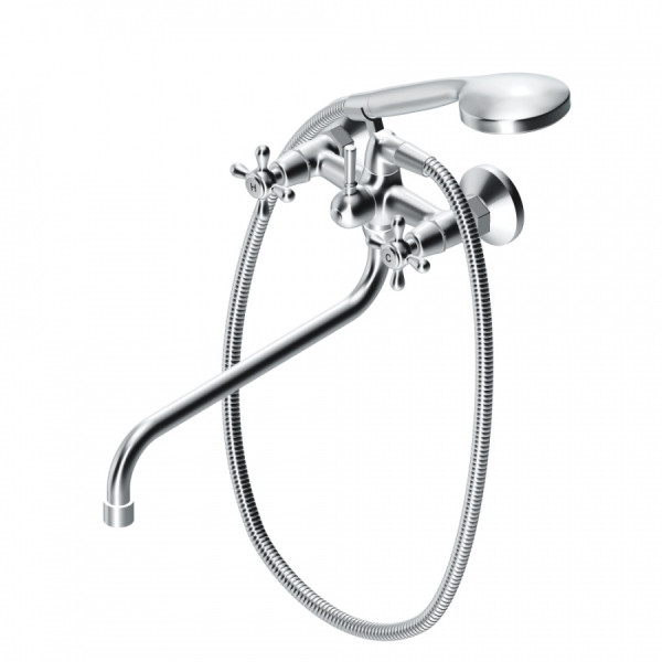 Смеситель для ванны и душа Dorff Vintage с душевым набором хром (D6095000) Смеситель для ванны и душа Dorff Vintage с душевым набором хром (D6095000)