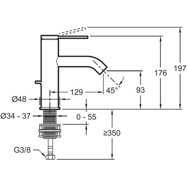 Смеситель для раковины Jacob Delafon Grands Boulevards хром (E77958-4AND-CP)