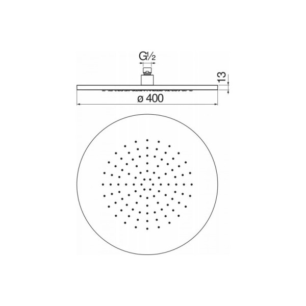 Верхний душ Nobili 40 см хром (AD139/114CR)