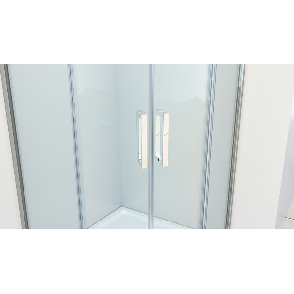 Душевой уголок BandHours Ace 100 100х100 поддон в комплекте, стекло прозрачное, профиль хром