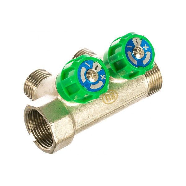 Коллектор 2 отв. регулируемый 3/4"*1/2(16) Kromwell (никель) (EU.ST3078125 2x34x12_k) Коллектор 2 отв. регулируемый 3/4"*1/2(16) Kromwell (никель) (EU.ST3078125 2x34x12_k)
