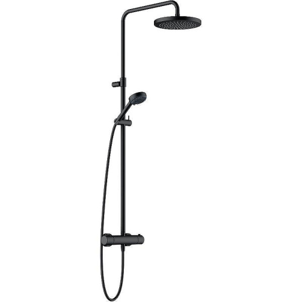 Душевая система Kludi Logo Dual Shower System с термостатом 3 режима черный матовый (6808239-00)
