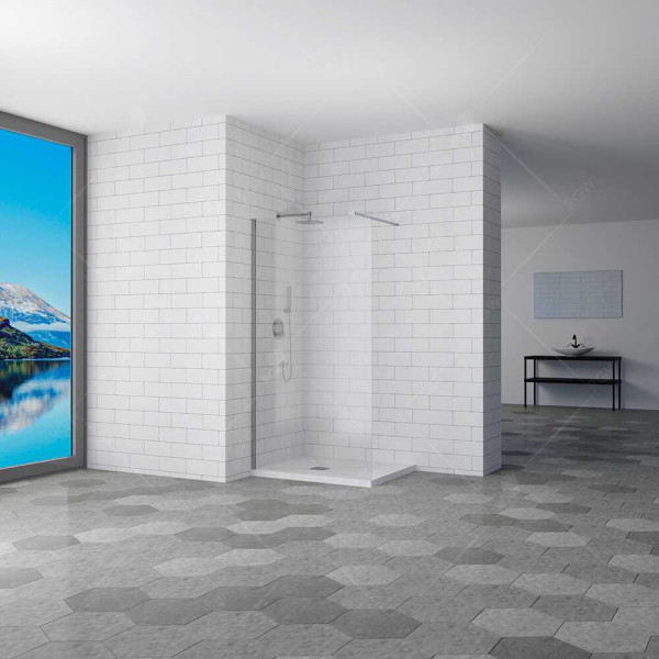 Душевая перегородка RGW WA-001 900*1950 стекло прозрачное (Easy), профиль хром (351000109-11)