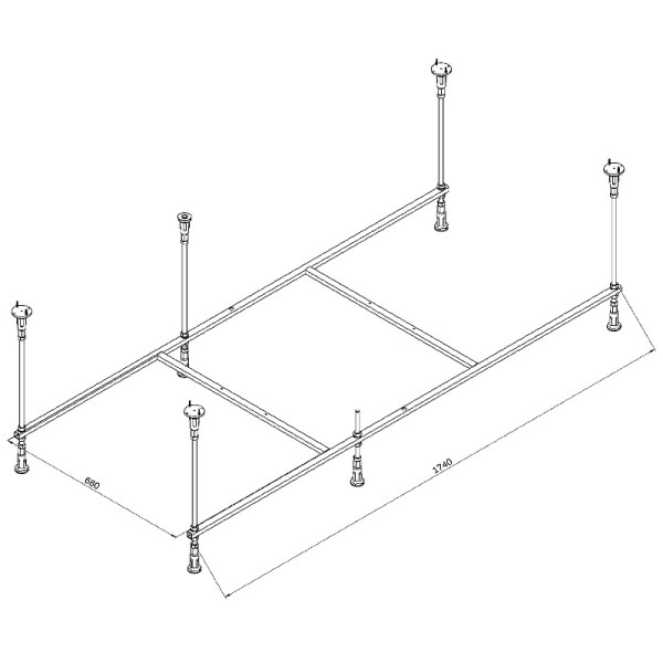 Каркас для ванны AM.PM Func 180х80 (W84A-180-080W-R)