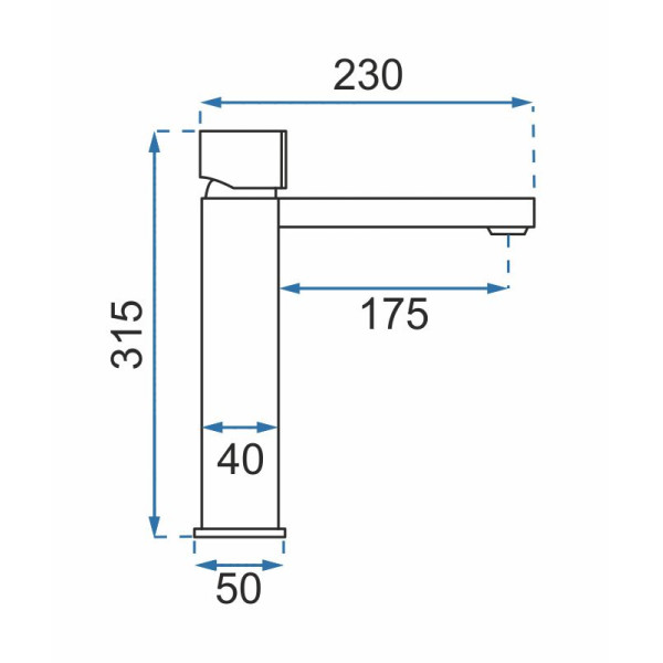 Смеситель для раковины REA Icon Black mat/gold (REA-B5681) Смеситель для раковины REA Icon Black mat/gold (REA-B5681)