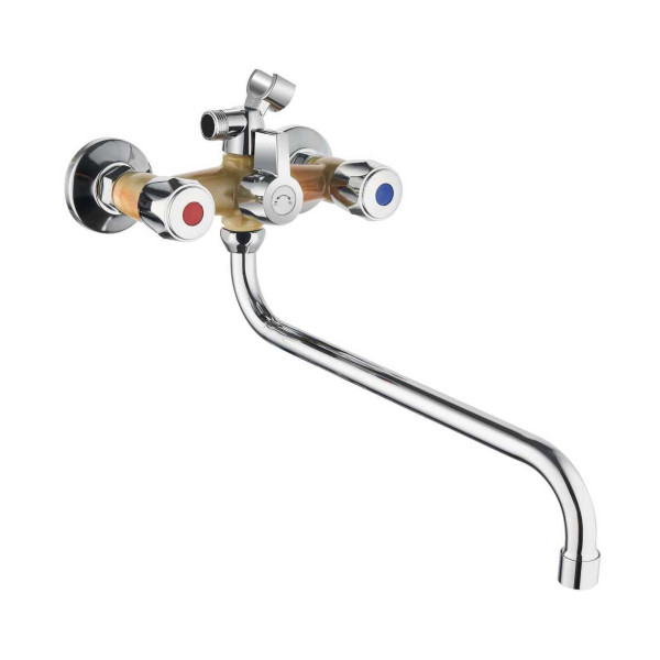 Смеситель для ванны и душа Plstart с душевым комплектом хром/цвет (PL2210-30)