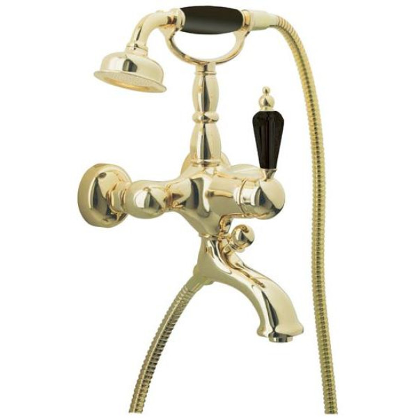 Смеситель для ванны и душа Boheme с душевым гарнитуром черный (253) Смеситель для ванны и душа Boheme с душевым гарнитуром черный (253)