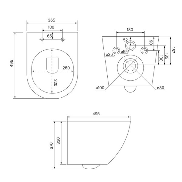 Унитаз подвесной Iddis Blanco безободковый с сиденьем soft-close белый (BLARNSEi25) Унитаз подвесной Iddis Blanco безободковый с сиденьем soft-close белый (BLARNSEi25)