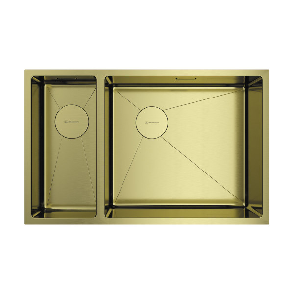 Мойка для кухни врезная Omoikiri Taki 69-2-U/IF-R Side-LG нерж. сталь/светлое золото (4993184) Мойка для кухни врезная Omoikiri Taki 69-2-U/IF-R Side-LG нерж. сталь/светлое золото (4993184)