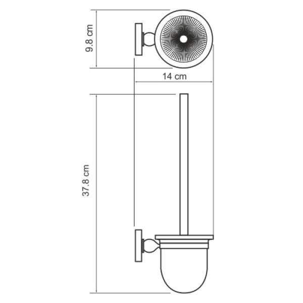 Ёршик для унитаза WasserKraft подвесной Diemel хром (K-2227)