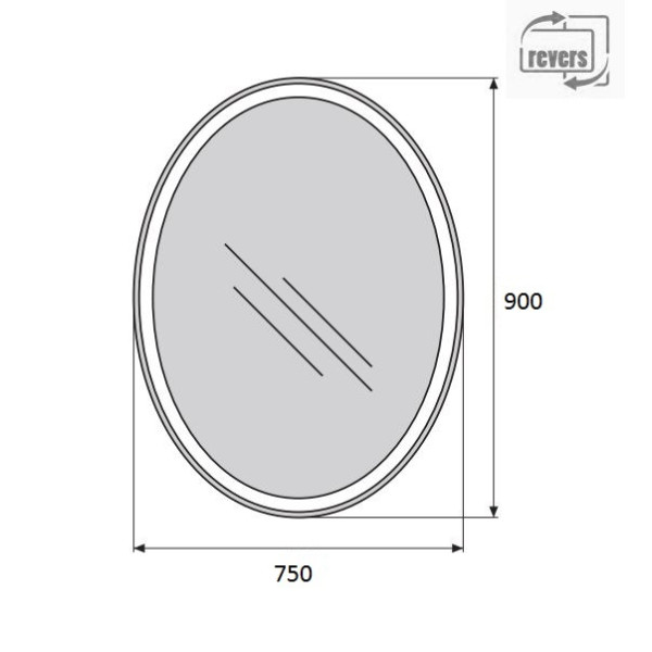 Зеркало с подсветкой BelBagno SPC-VST 75x90 (SPC-VST-750-900-LED-BTN)