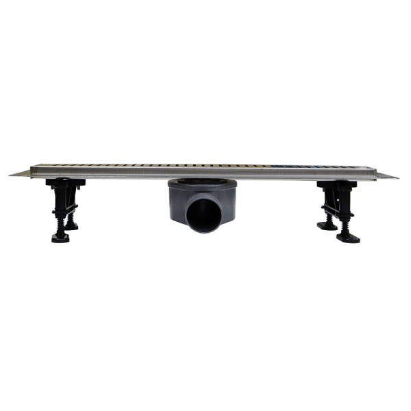 Душевой лоток горизонтальный Azario с решеткой 700 360 гр с выходом 50мм Stick хром