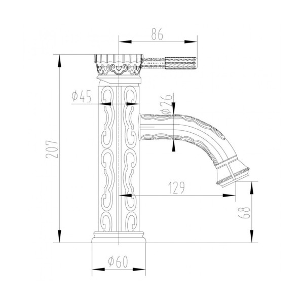 Смеситель для раковины Lemark Jasmin (LM6606ORB)