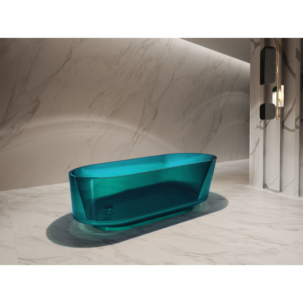 Ванна прозрачная Abber Kristall 170x80 бирюзовая (AT9706Aquamarin) Ванна прозрачная Abber Kristall 170x80 бирюзовая (AT9706Aquamarin)